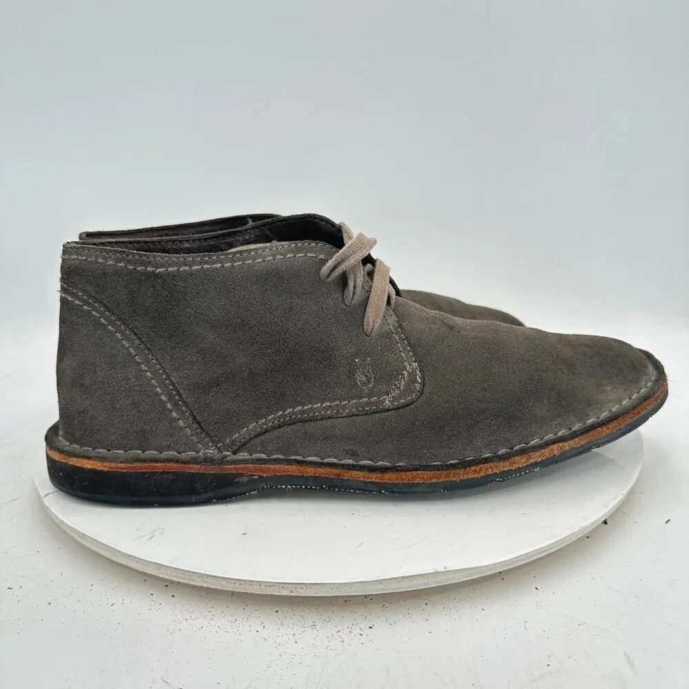 John Varvatos Men Size 9.5 Gray Suede Chukka Casual